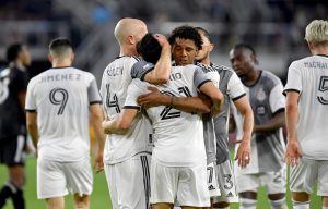 Toronto FC Midfielders, Kosi Thompson and Michael Bradley, Celebrates Jonathan Osorio’s Goal in the D.C. United vs. Toronto FC Game
