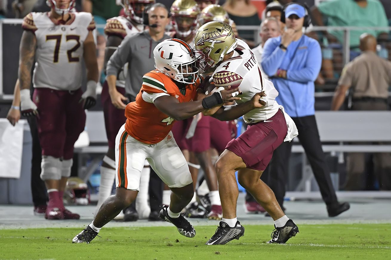 COLLEGE FOOTBALL: NOV 05 Florida State at Miami