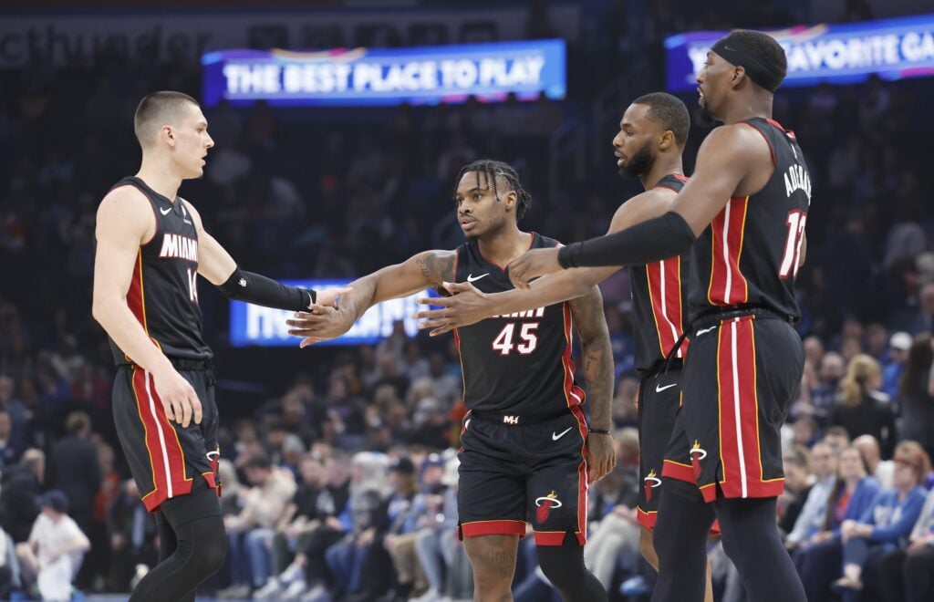 Davion Mitchell is expected to replace Tyler Herro in the Heat's starting lineup after injuring his foot /ankle